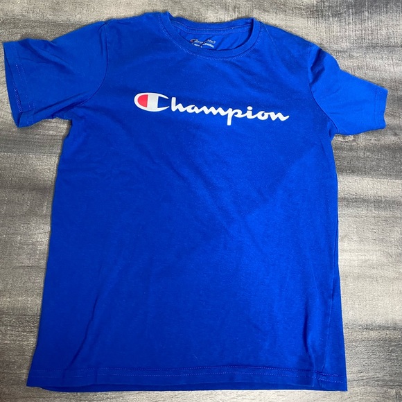 Kids Champion blue T-Shirt - Picture 1 of 3